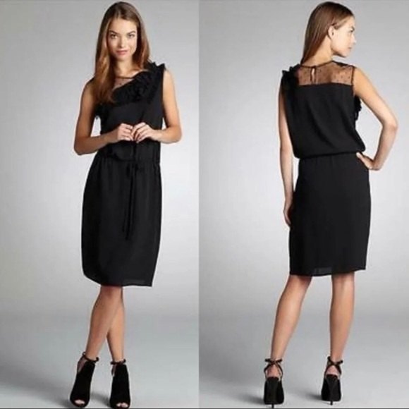 BCBGMaxAzria Dresses & Skirts - BCBGMaxazria Angeline Black Crepe Cocktail  Sheath Dress Medium
